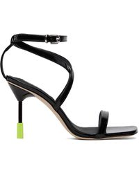 MSGM - Black Iconic Heeled Sandals - Lyst