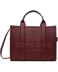 Marc Jacobs - Moyen cabas 'the tote bag' bourgogne en cuir - Lyst
