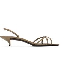 The Row - Taupe Harlow 35 Heeled Sandals - Lyst