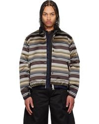 Sacai - Horizontal Stripe Blouson Bomber Jacket - Lyst