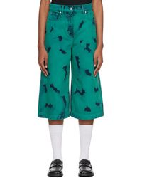 MSGM - Jean vert à motif tie-dye exclusif à ssense - Lyst