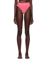 Versace - Culotte de bikini '95 rose à méduses et à motif à clé grecque - Lyst