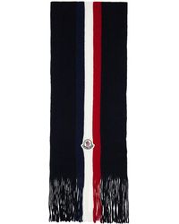 Homme Accessoires Écharpes et foulards Écharpe à logo imprimé Laines Moncler pour homme en coloris Noir 