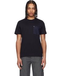 Moncler - Cotton & Denim Pocket T-Shirt - Lyst