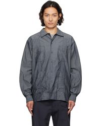 Engineered Garments - ネイビー Guayabera シャツ - Lyst