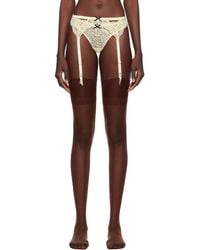 Fleur du Mal - Bianca Lace Garter Belt - Lyst