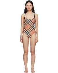 Burberry - Vintage Check One-piece Swimsuit - Lyst
