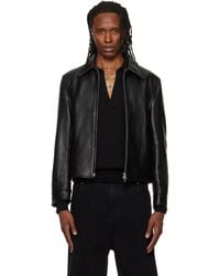 Tonywack - Buckle Zip Leather Jacket - Lyst
