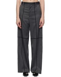 MM6 by Maison Margiela - Tailoring Wool Trousers - Lyst