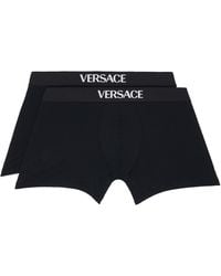 Versace - Two-Pack Cotton-Jersey Long Boxer Briefs - Lyst