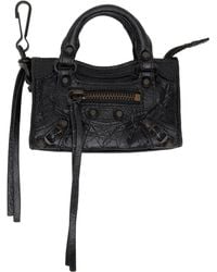 Balenciaga - ブラック 'Le City' Micro バッグチャーム - Lyst
