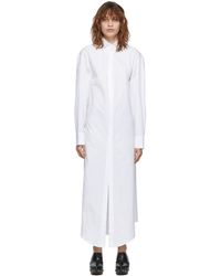 Alaïa - Alaïa robe chemise longue blanche - Lyst