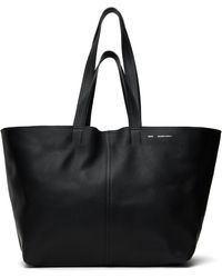 Ami Paris - ブラック ミディ レザー トートバッグ - Lyst