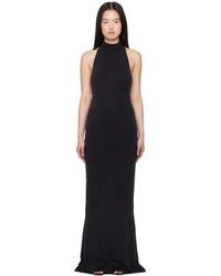 Versace Jeans Couture - ブラック モックネック マキシドレス - Lyst