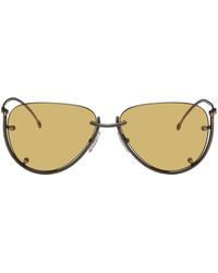 DIESEL - Ssense Exclusive Bronze Sunglasses - Lyst