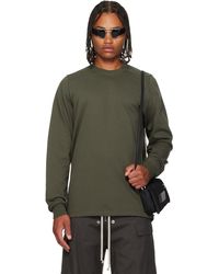 Rick Owens - Khaki Concordians Short Crewneck Ls T-Shirt - Lyst