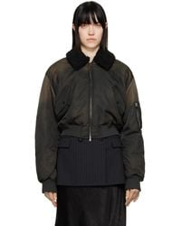 Acne Studios - Furry Collar Bomber Jacket - Lyst