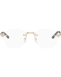 Cartier - Gold Square Glasses - Lyst