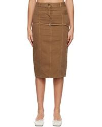 Jacquemus - Tan Le Chouchou 'la Jupe De Nîmes Criollo' Denim Midi Skirt - Lyst