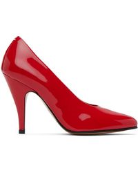 Maison Margiela - Red Tabi Patent Heels - Lyst