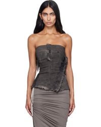 Rick Owens - Tower Bustier Denim Top - Lyst