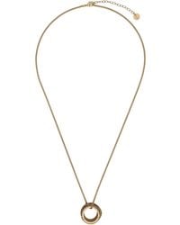 MM6 by Maison Martin Margiela - Gold Ring Pendant Necklace - Lyst