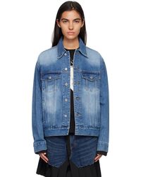 we11done - Printed Denim Jacket - Lyst