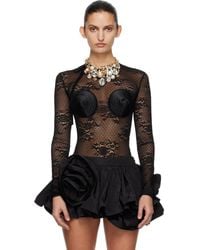 VAQUERA - Lace Bullet Bra Bodysuit - Lyst