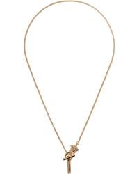 Versace - Collier En Chaine Jaseron À Breloque À Logo Medusa - Lyst