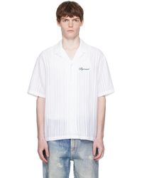 Represent - Chemise De Bowling Blanche À Logo Brodé - Lyst
