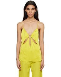 Stella McCartney - Yellow V-neck Tank Top - Lyst