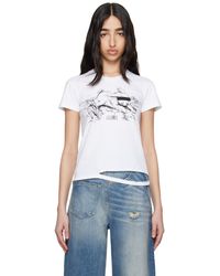 MM6 by Maison Martin Margiela - Rabbit Print T-Shirt - Lyst