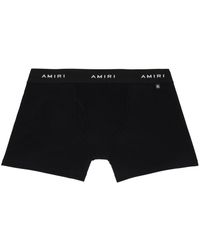 Amiri - Boxer noir à motif à logo en tricot jacquard - Lyst