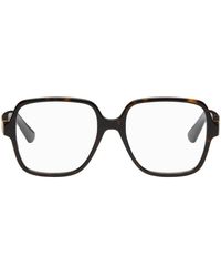 Gucci - Tortoiseshell Square Glasses - Lyst