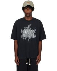 Acne Studios - T-shirt noir à image à logo phosphorescente - Lyst