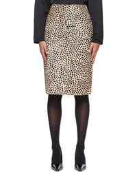 Rohe - Leather Pony Hair Pencil Midi Skirt - Lyst