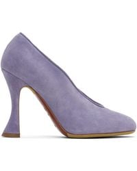 Moschino - Duck Suede Heels - Lyst