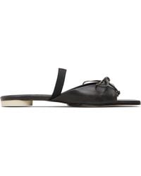 MM6 by Maison Margiela - Bow-Detailed Leather Slingback Sandals - Lyst