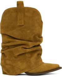 R13 - Brown Low Rider Cowboy Boots - Lyst