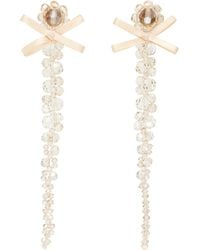 Simone Rocha - Petite Bow Drip Crystal Earrings - Lyst