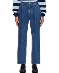 Uniform Bridge - Indigo One Tuck Jeans - Lyst