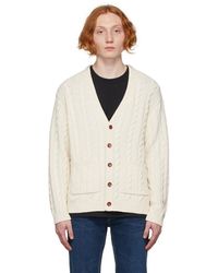 Nudie Jeans Off- Cable Knit Cardigan - Multicolour