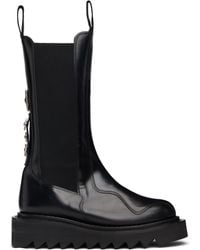 Toga - Ssense Exclusive Mid Calf Leather Chelsea Boots - Lyst