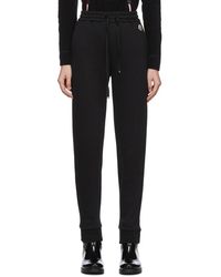 Moncler Pantalon de survetement a cordon coulissant en gros-grain noir