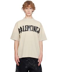 Balenciaga - Tape Logo Medium Fit T-Shirt - Lyst