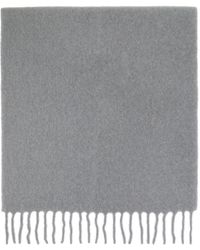 Totême - Écharpe grise en tricot brossé d'alpaga - Lyst