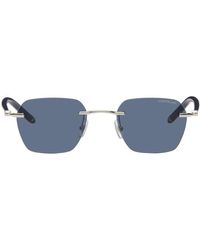 Montblanc - Blue Square Sunglasses - Lyst