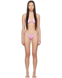 Isa Boulder - Bikini rose à garnitures tressées exclusif à ssense - Lyst