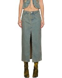 Miaou - Blue Rowan Denim Maxi Skirt - Lyst