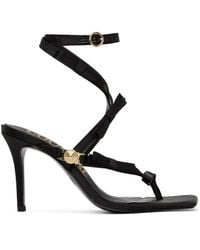 Versace - Black Emily Heeled Sandals - Lyst